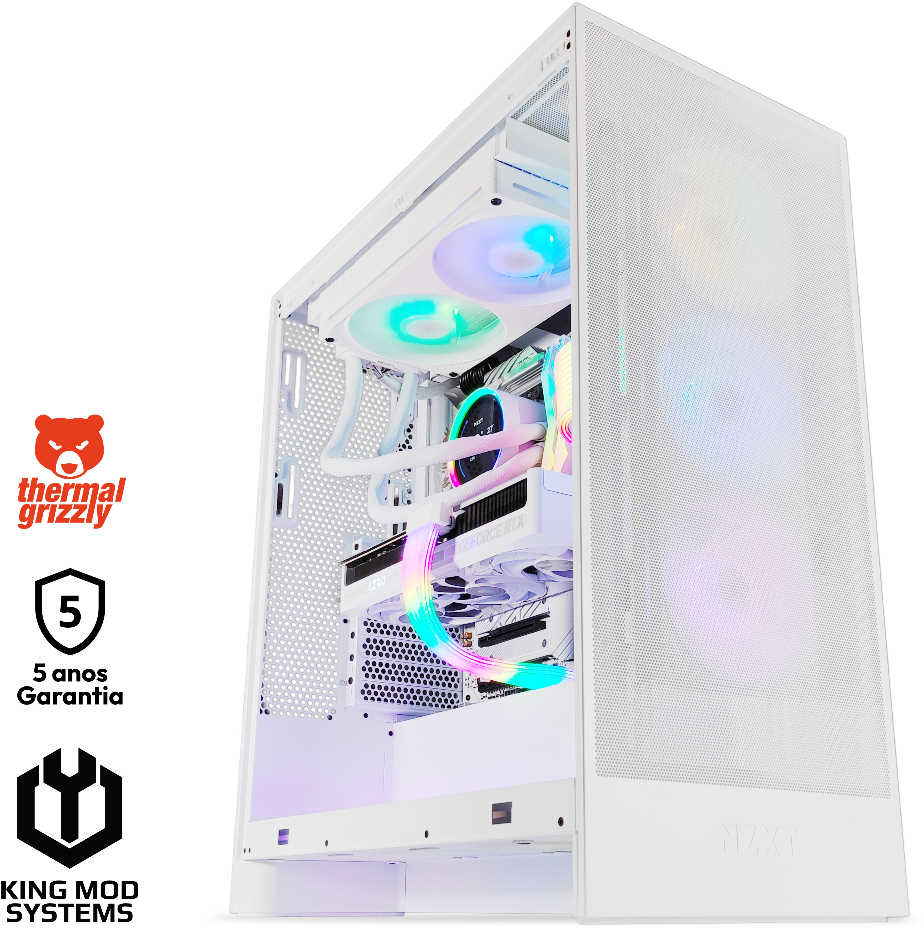 Computador King Mod Gamer-PC NZXT Ryzen 7 9800X3D 32GB DDR5 2TB RTX 5080 WiFi W11