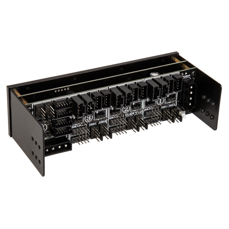 Lamptron - Painel Frontal Lamptron CL420 RGB para 4 x Ventoinhas 5.25" Preto