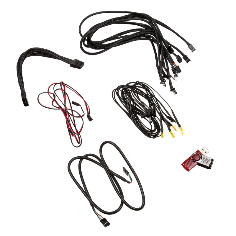 Lamptron - Painel Frontal Lamptron CM615 LCD para 6 x Ventoinhas 5.25" Preto