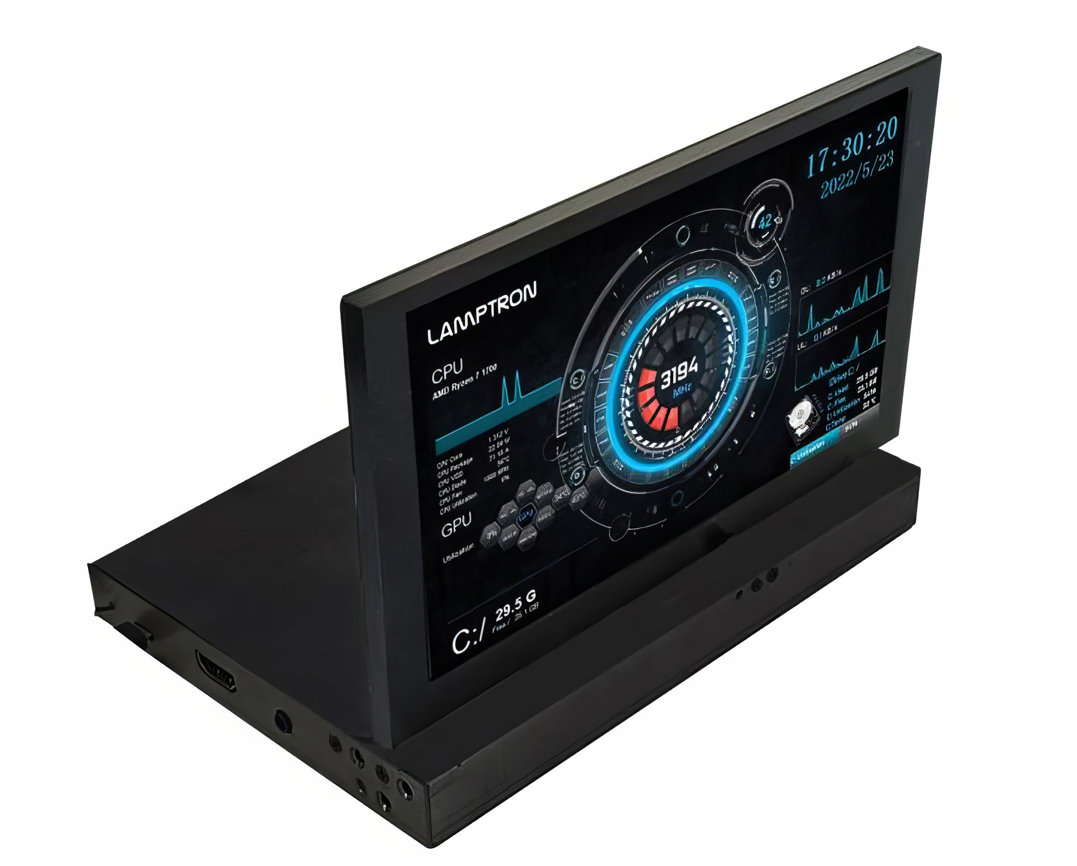 Lamptron - Monitor Lamptron HM070 Flip Hardware Monitor
