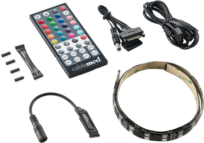 CableMod - Fita Magnética RGB/UV Hibrida CableMod com Controlador - 60cm