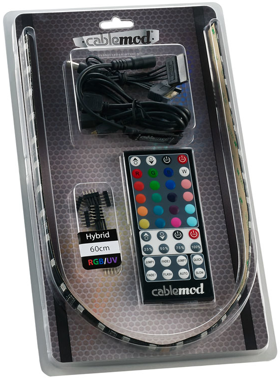 CableMod - Fita Magnética RGB/UV Hibrida CableMod com Controlador - 60cm