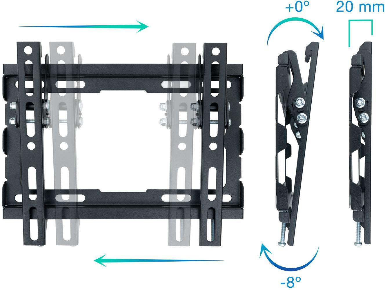 Tooq - ** B Grade ** Suporte de Parede Tooq Tilt 23" a 43" Max. 45Kg Preto