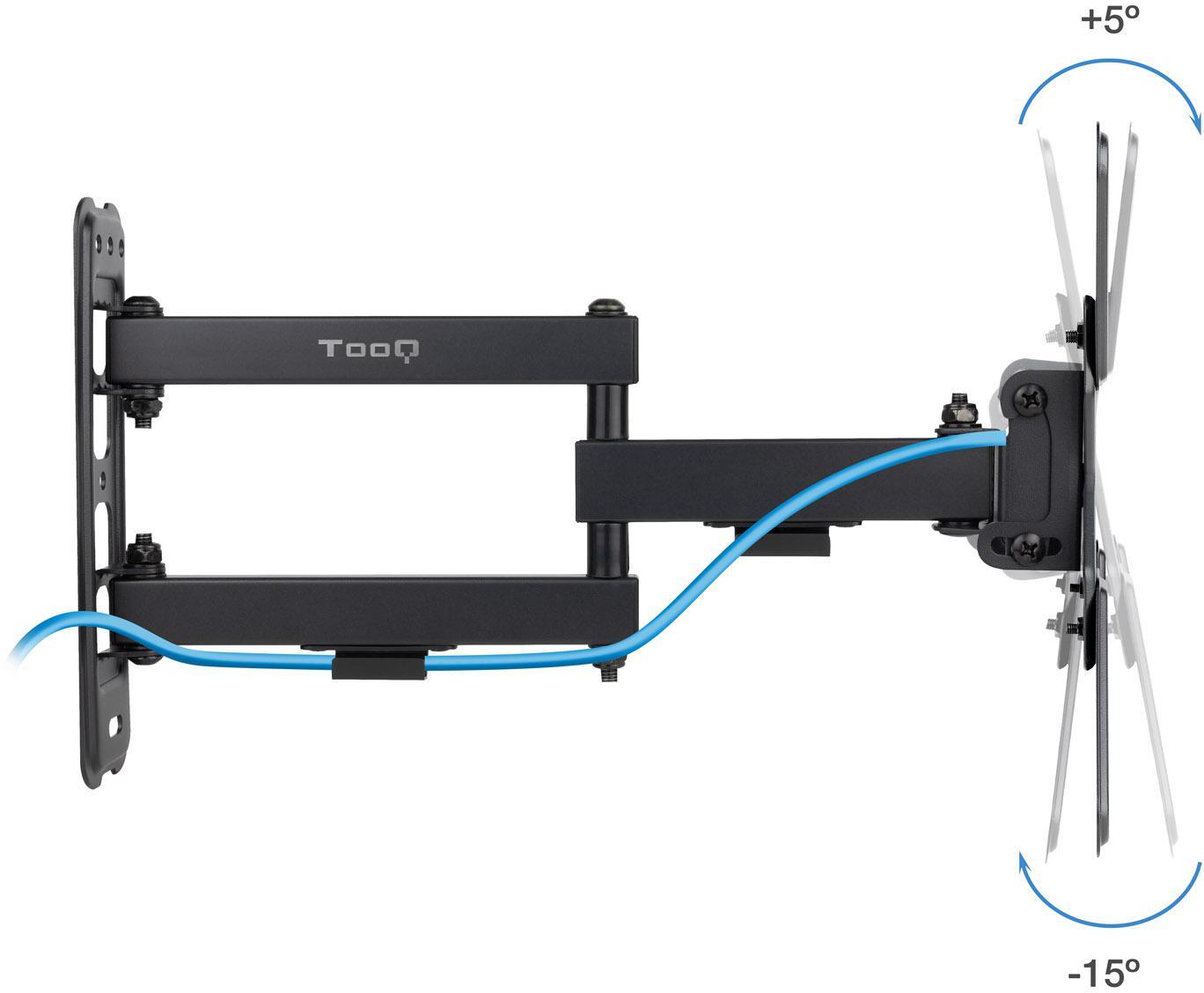 Tooq - Suporte de Parede Tooq Tilt e Giratório 13" a 43" 66-370 mm Max. 20kg Preto