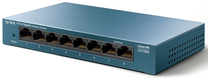 TP-Link - Switch TP-Link LS108G 8 Portas Gigabit Litewave Metal