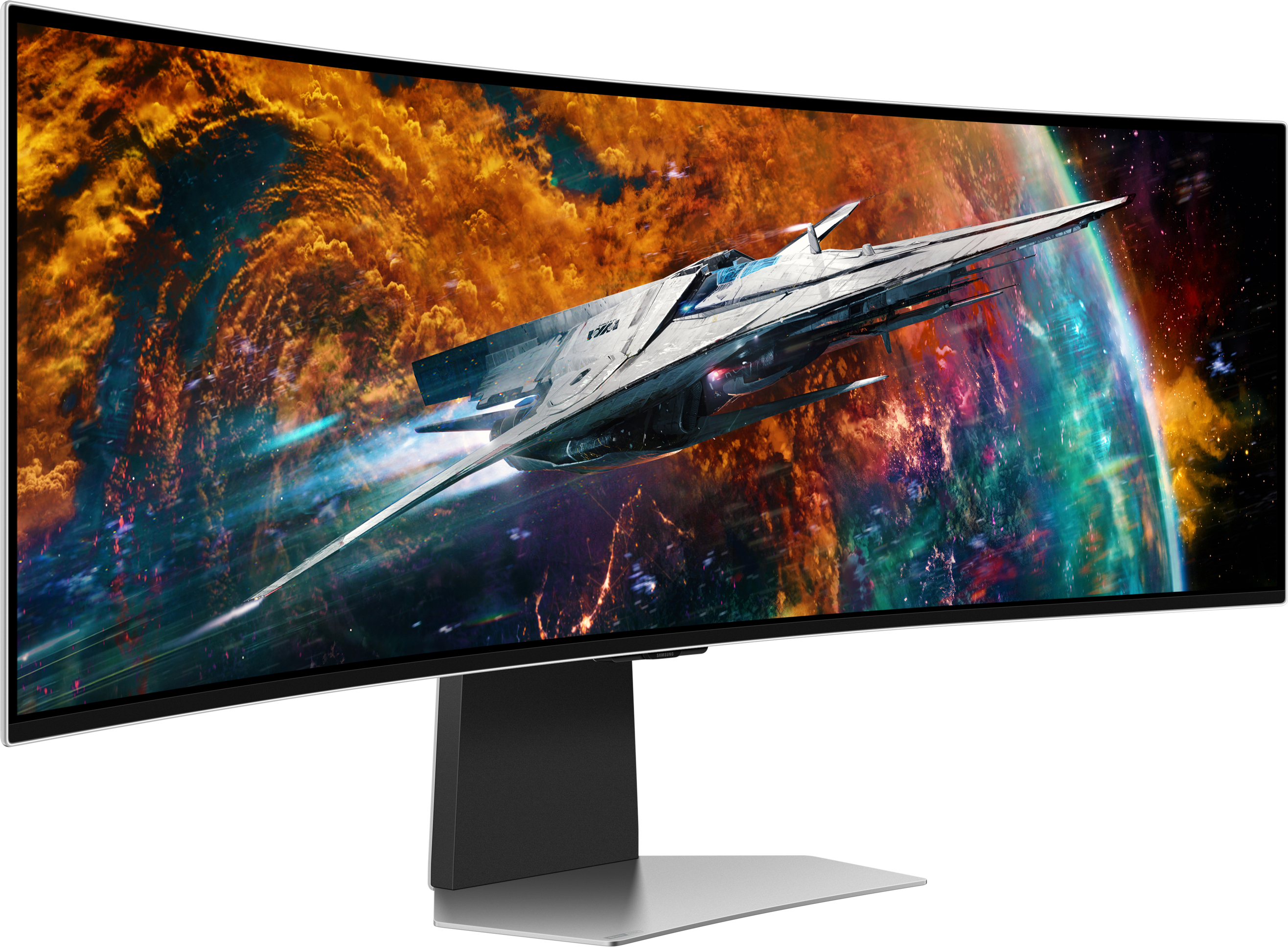 Samsung - Monitor Curvo Samsung Odyssey G9 49" G95SC OLED 5K UHD 240Hz 0.03ms FreeSync Premium Pro