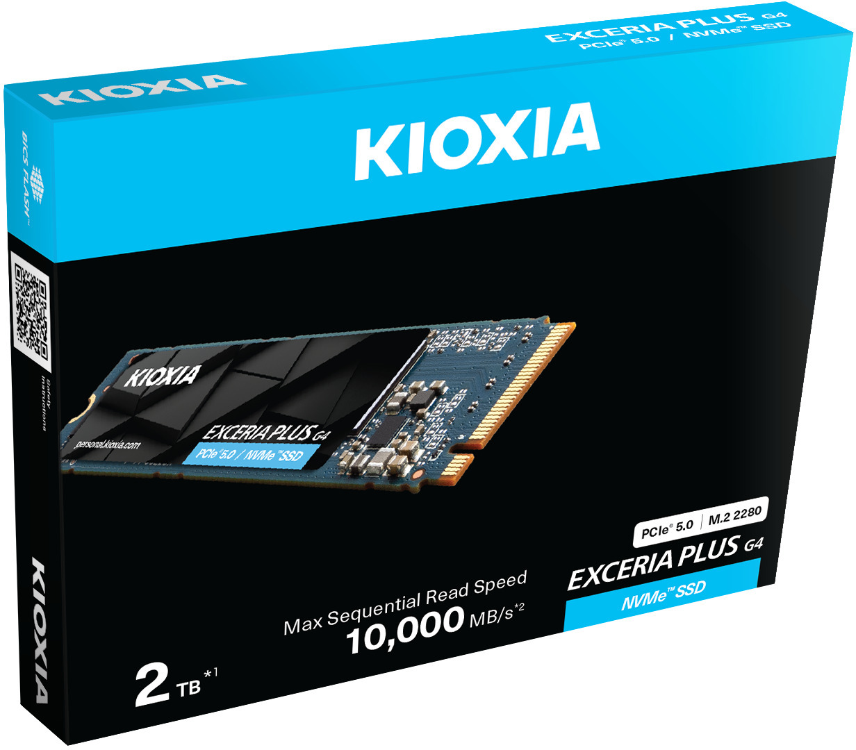 Kioxia - SSD Kioxia Exceria Plus G4 2TB M.2 NVMe Gen 5 PCIe 5.0 (8200/10000MB/s)