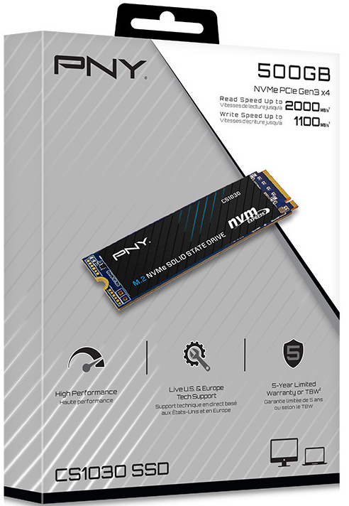 SSD PNY CS1030 500GB M.2 NVMe (2000/1100MB/s)
