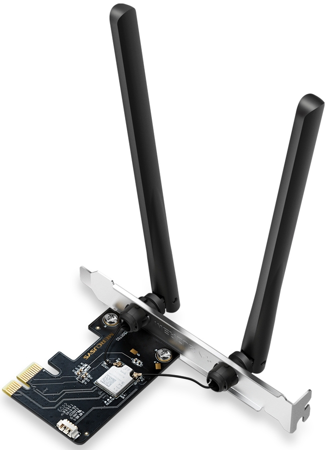 Placa de Rede Mercusys PCI-E MA86XE AXE5400 Wi-Fi 6E Bluetooth 5.2 WPA3