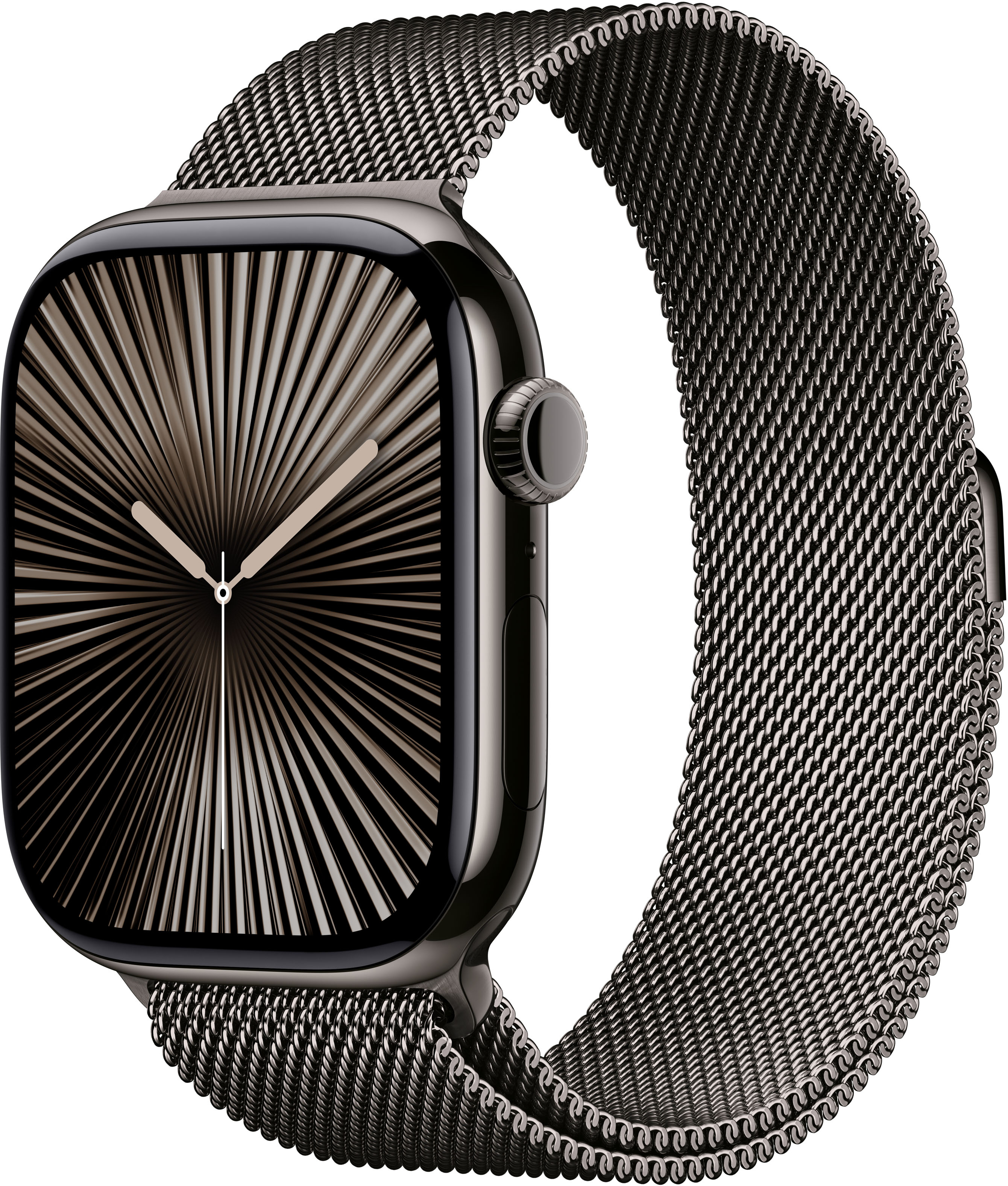 Apple - Smartwatch Apple Watch Series 10 GPS + Cellular 46mm Titânio Ardósia c/ Bracelete Loop Milanesa Ardósia - S/M