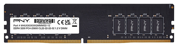 PNY - PNY 8GB DDR4 3200MHz Black CL22 Tray