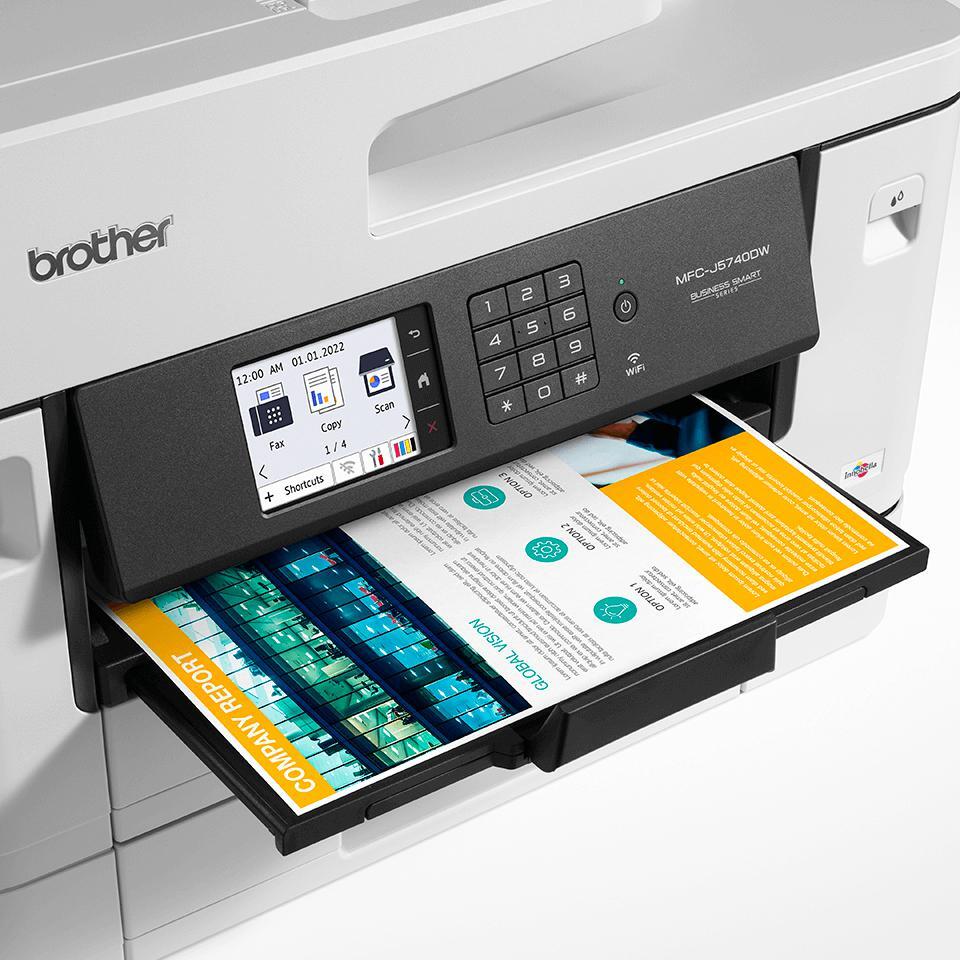 Brother - Impressora Multifunções a Jato de Tinta Brother MFC-J5740DW A3 WiFi