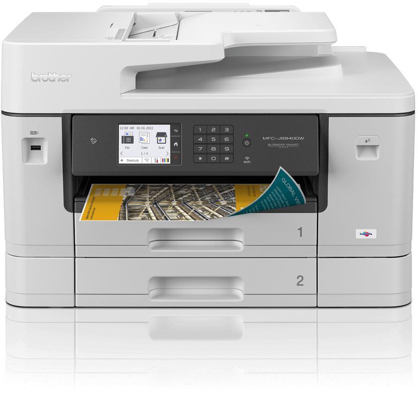 Brother - Impressora Multifunções a Jato de Tinta Brother MFC-J6940DW A3 WiFi