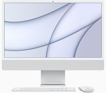 Computador All-in-One Apple iMac 2021 24" M1 CPU 8-core GPU 8-core 256GB Retina 4.5K Silver