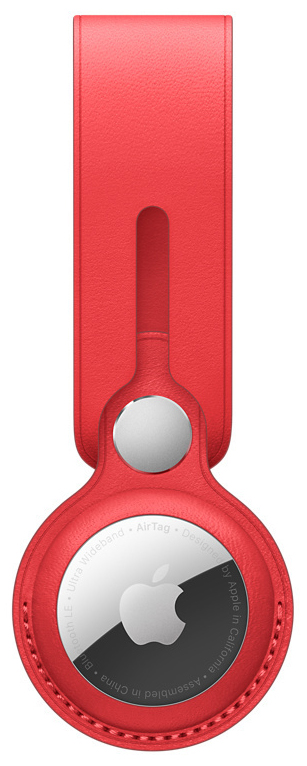 Porta-chaves para Apple AirTag Loop Pele (PRODUCT)RED