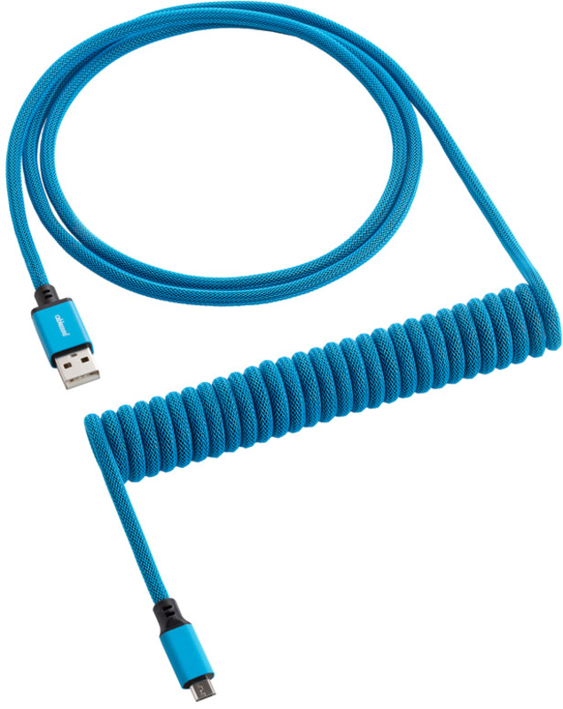 Cabo Coiled CableMod Classic para Teclado USB A - Micro USB, 150cm - Spectrum Blue