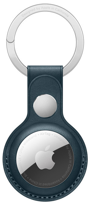 Porta-chaves para Apple AirTag Loop Pele Baltic Blue