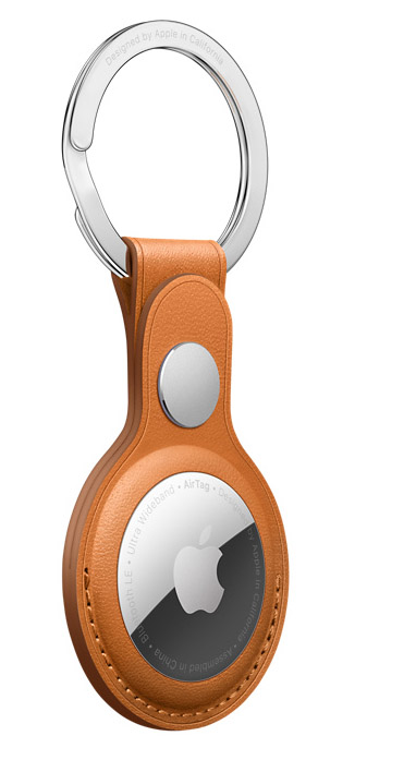 Apple - Porta-chaves para Apple AirTag Pele Golden Brown