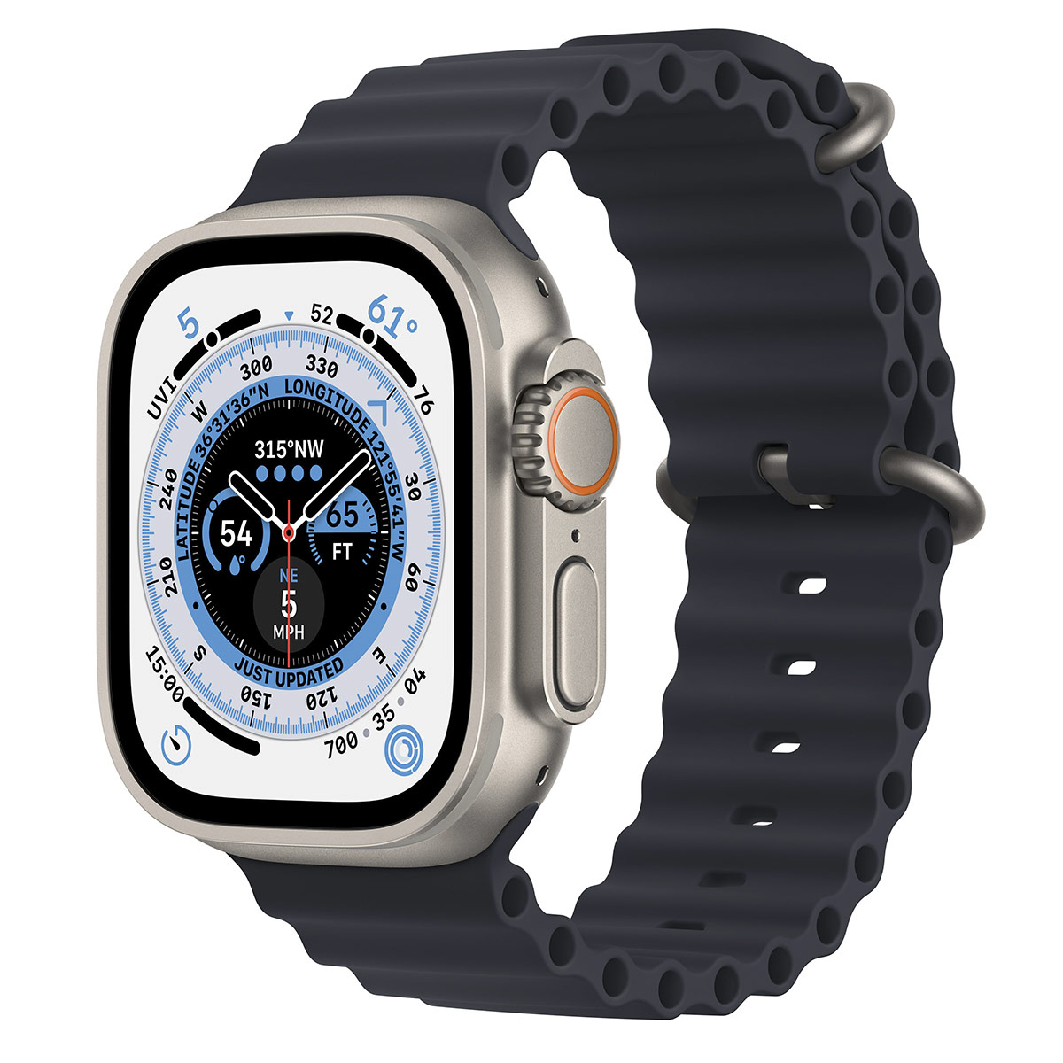 Apple - Smartwatch Apple Watch Ultra GPS LTE 49mm Titânio com Bracelete Ocean Branca