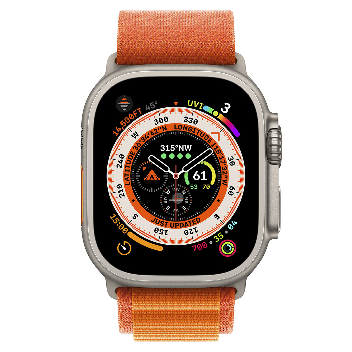 Apple - Smartwatch Apple Watch Ultra GPS LTE 49mm Titânio com Loop Alpine Laranja (S)