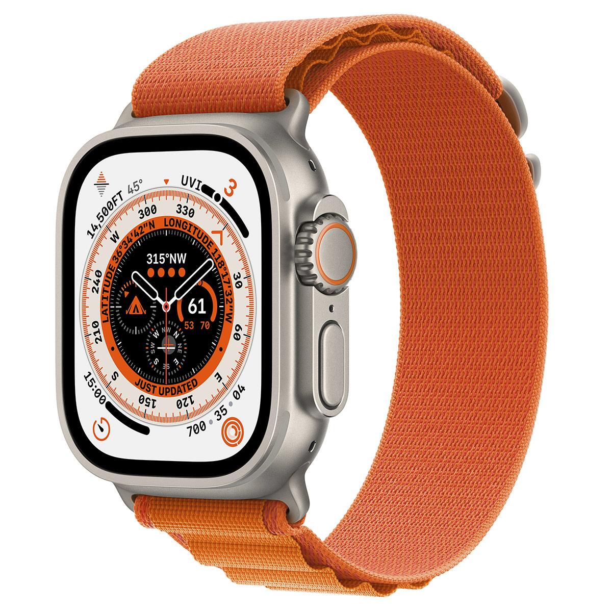 Apple - Smartwatch Apple Watch Ultra GPS LTE 49mm Titânio com Loop Alpine Laranja (S)