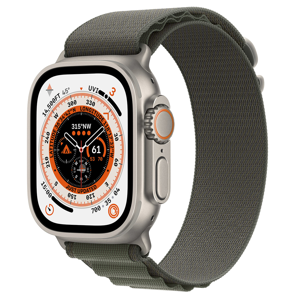 Apple - Smartwatch Apple Watch Ultra GPS LTE 49mm Titânio com Loop Alpine Verde (S)