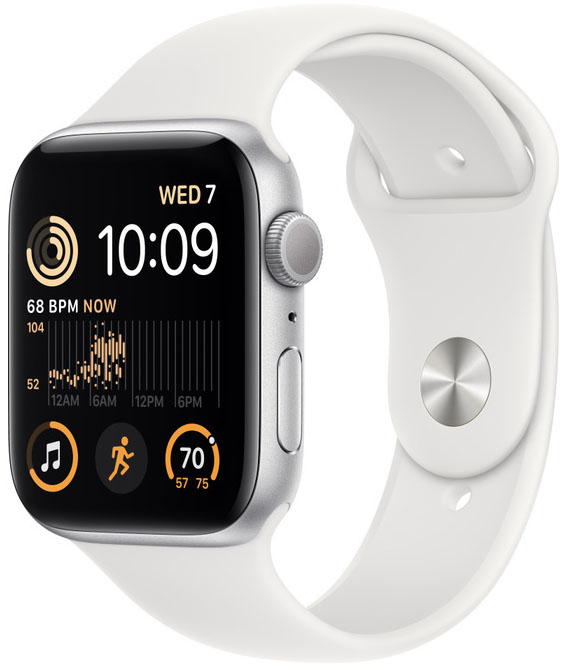 Apple - Smartwatch Apple Watch SE GPS 40mm Alumínio Silver com Bracelete Desportiva Branca