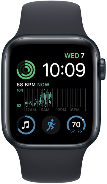 Smartwatch Apple Watch SE GPS LTE 40mm Alumínio Midnight com Bracelete Desportiva Midnight