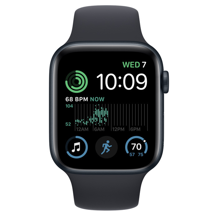 Smartwatch Apple Watch SE GPS LTE 44mm Alumínio Midnight com Bracelete Desportiva Midnight