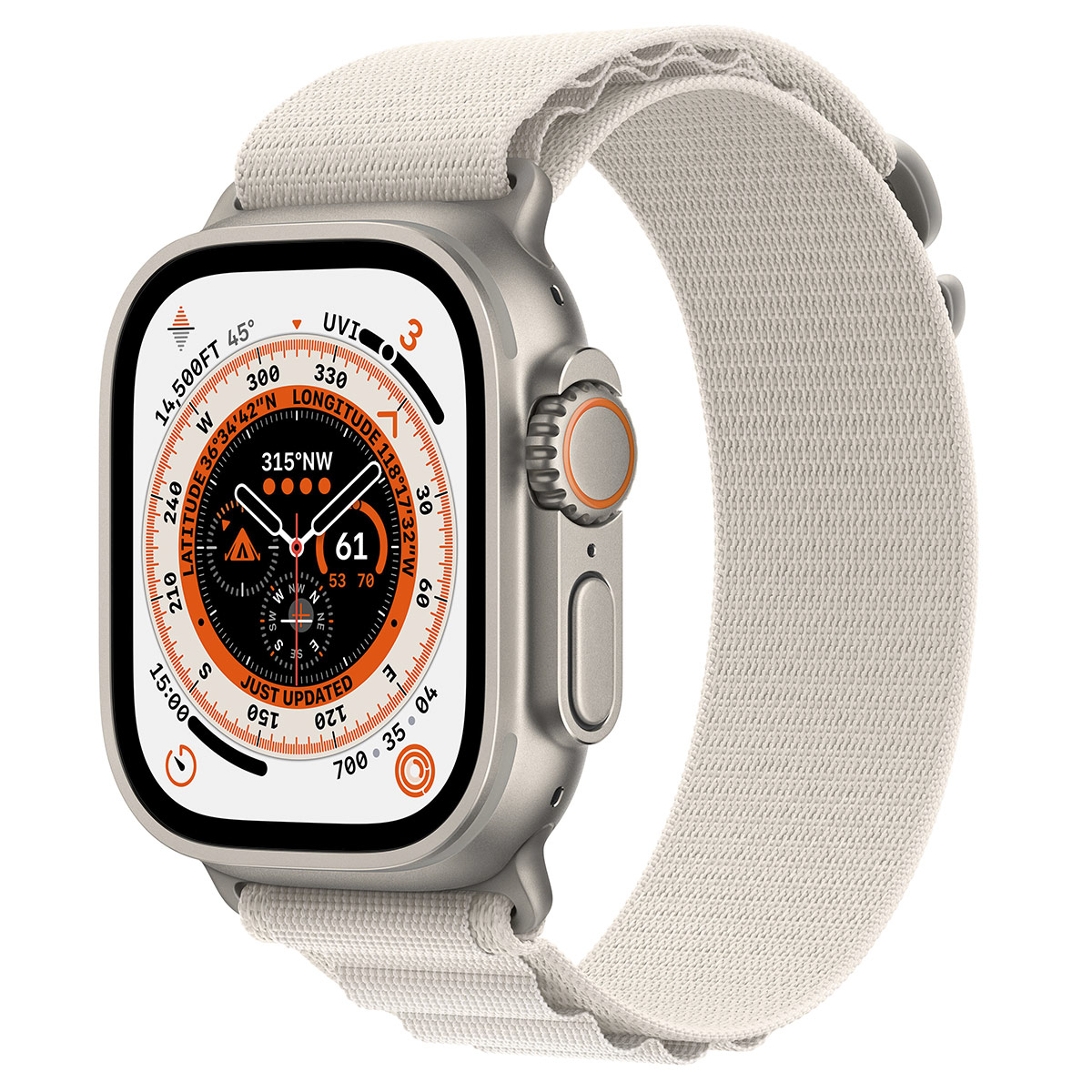 Apple - Smartwatch Apple Watch Ultra GPS LTE 49mm Titânio com Loop Alpine Starlight (L)