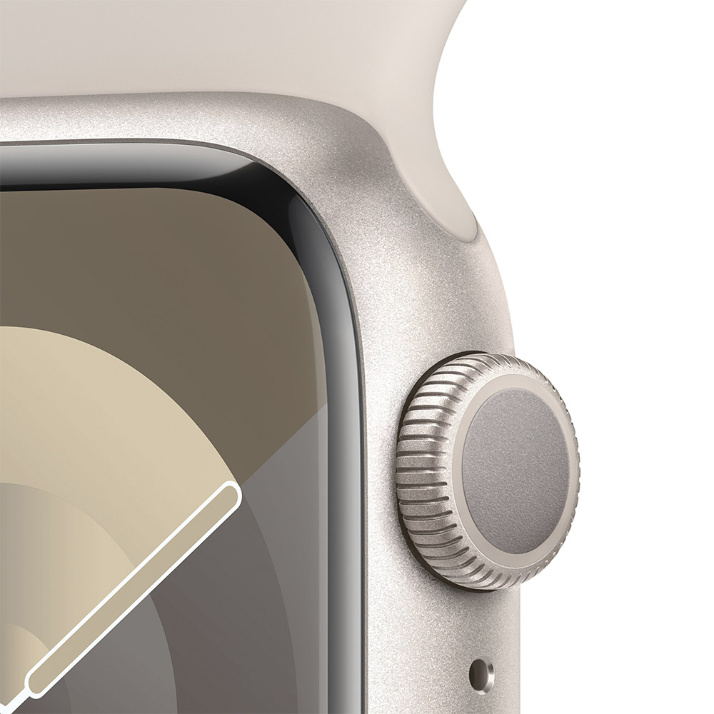 Apple - Smartwatch Apple Watch Series 9 GPS 41mm Starlight Aluminium Case com Starlight Sport Band  (M/L)