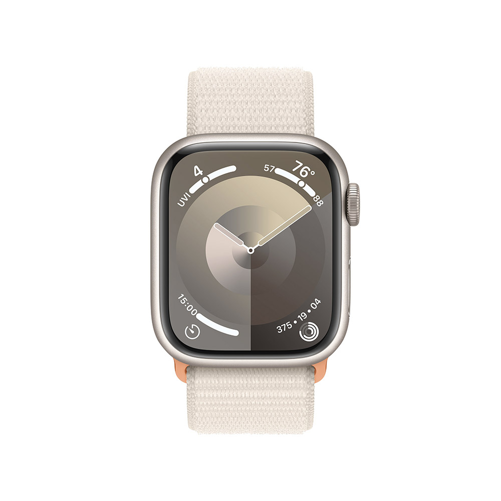 Smartwatch Apple Watch Series 9 GPS 41mm Starlight Aluminium Case com Starlight Sport Loop