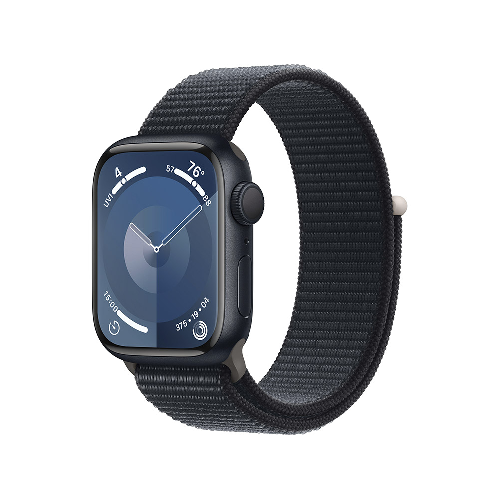 Apple - Smartwatch Apple Watch Series 9 GPS 41mm Midnight Aluminium Case com Midnight Sport Loop