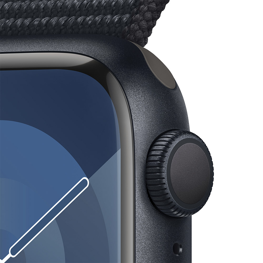 Apple - Smartwatch Apple Watch Series 9 GPS 41mm Midnight Aluminium Case com Midnight Sport Loop