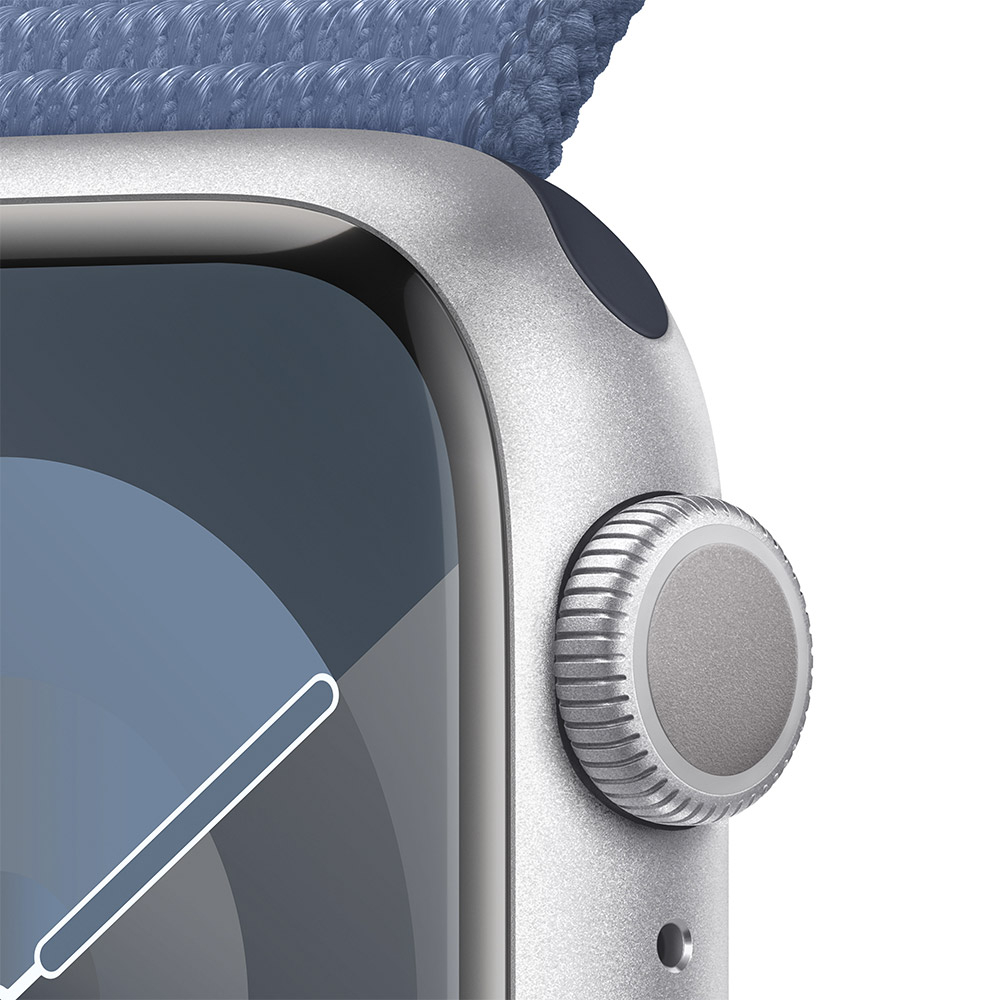 Apple - Smartwatch Apple Watch Series 9 GPS 41mm Silver Aluminium Case com Winter Blue Sport Loop