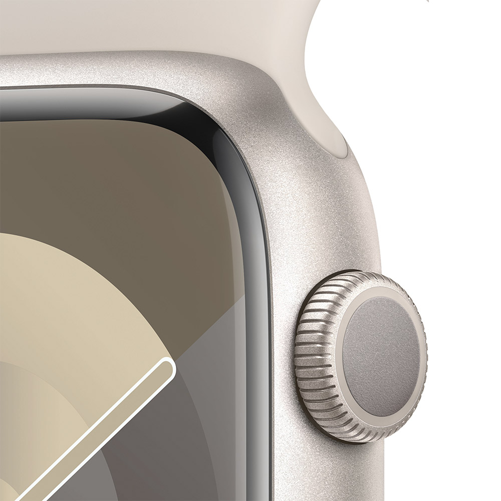 Apple - Smartwatch Apple Watch Series 9 GPS 45mm Starlight Aluminium Case com Starlight Sport Band  (S/M)