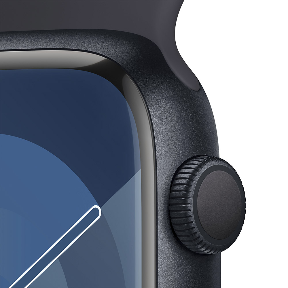 Apple - Smartwatch Apple Watch Series 9 GPS 45mm Midnight Aluminium Case com Midnight Sport Band  (S/M)