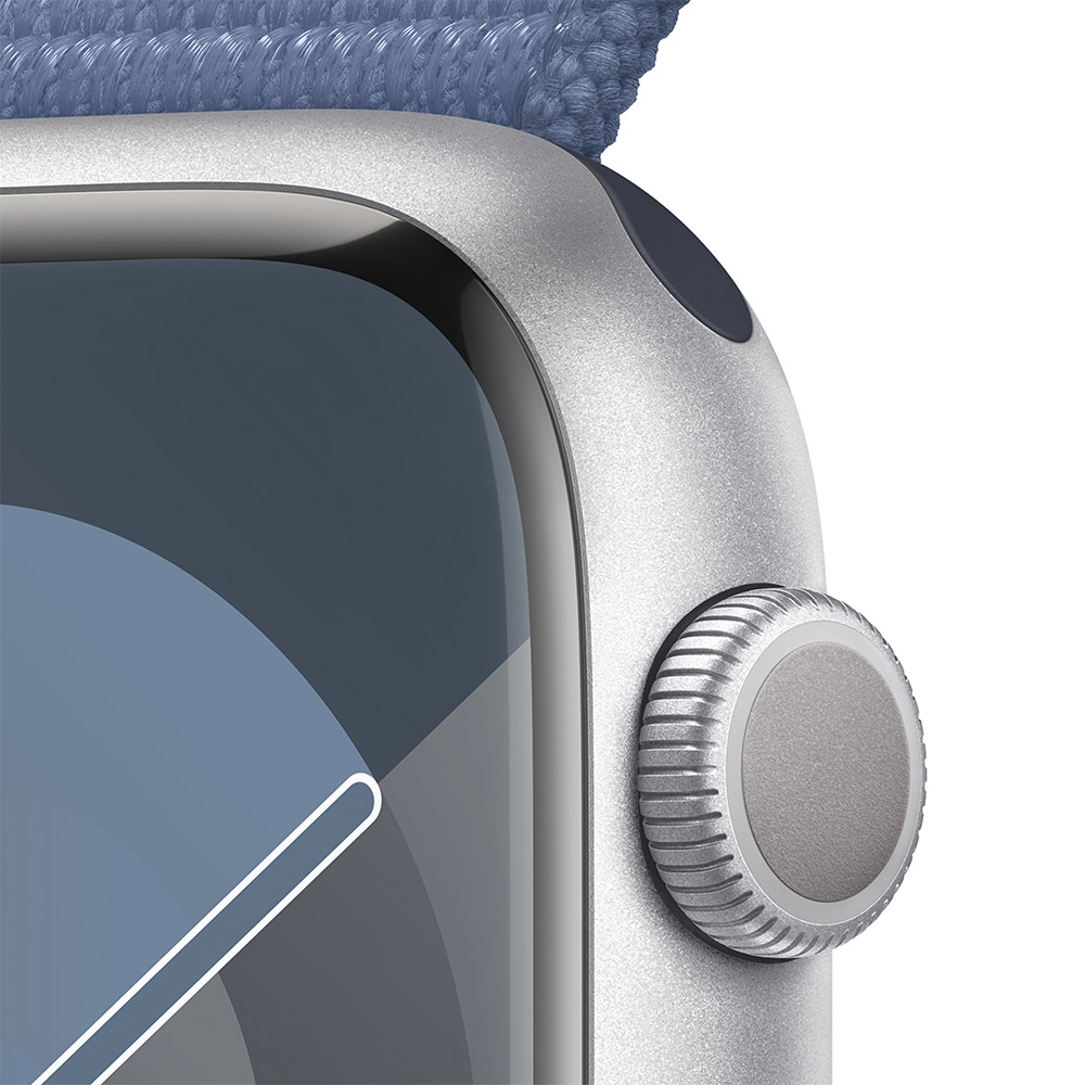 Apple - Smartwatch Apple Watch Series 9 GPS 45mm Silver Aluminium Case com Winter Blue Sport Loop
