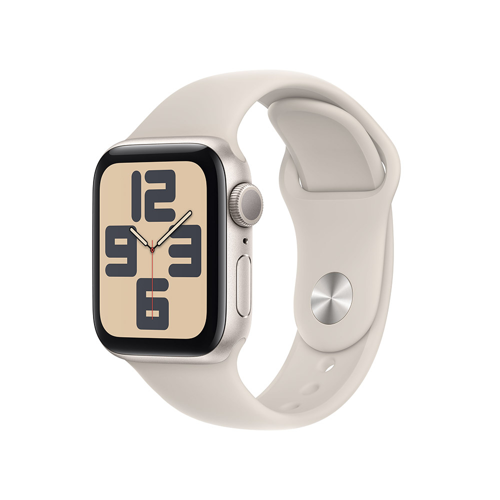 Smartwatch Apple Watch SE GPS 40mm Starlight Aluminium Case com Starlight Sport Band  (S/M)