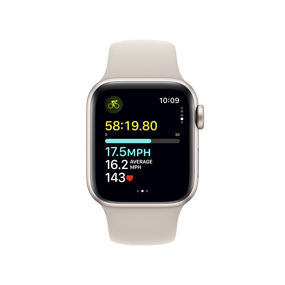 Apple - Smartwatch Apple Watch SE GPS 40mm Starlight Aluminium Case com Starlight Sport Band  (M/L)