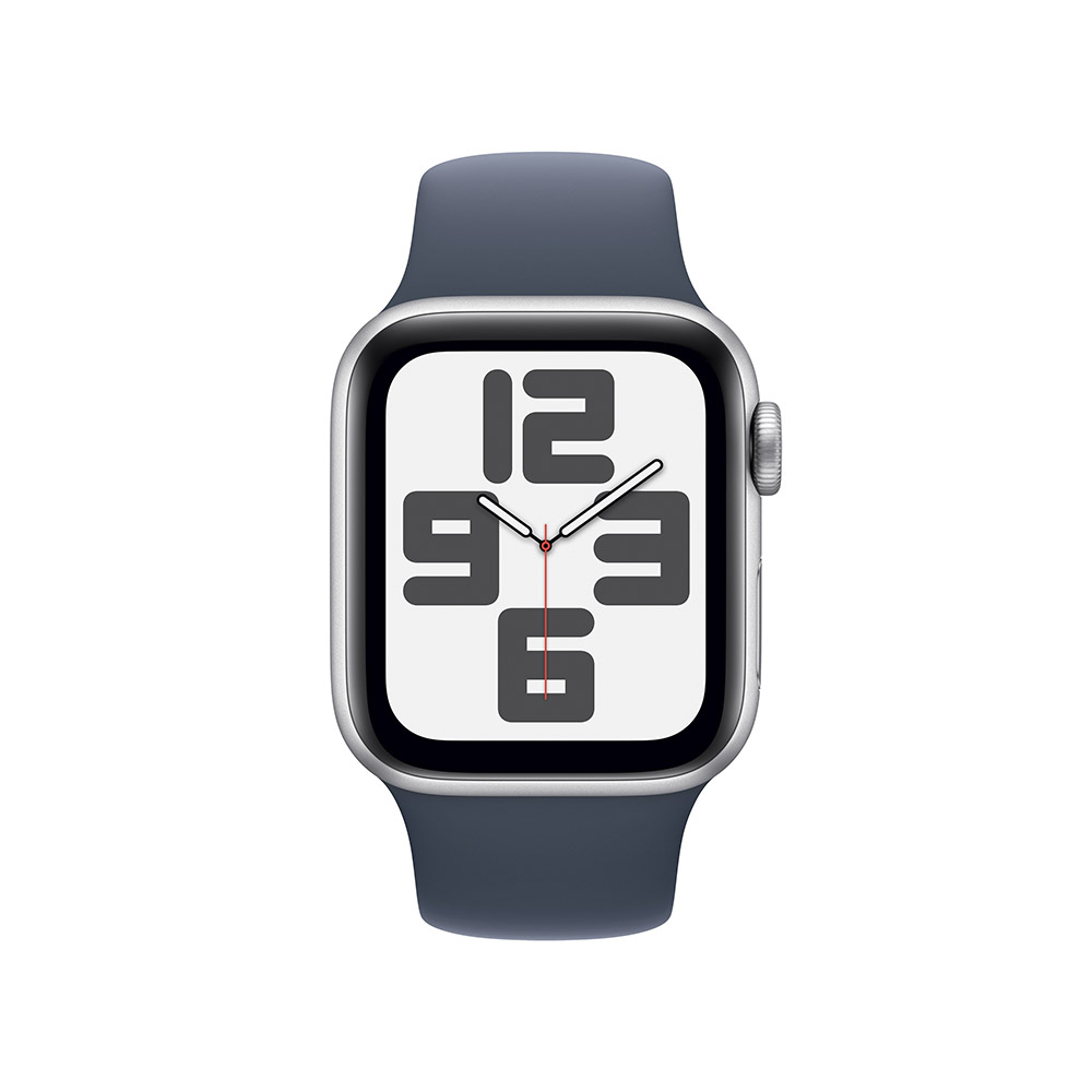 Apple - Smartwatch Apple Watch SE GPS 40mm Silver Aluminium Case com Storm Blue Sport Band  (S/M)
