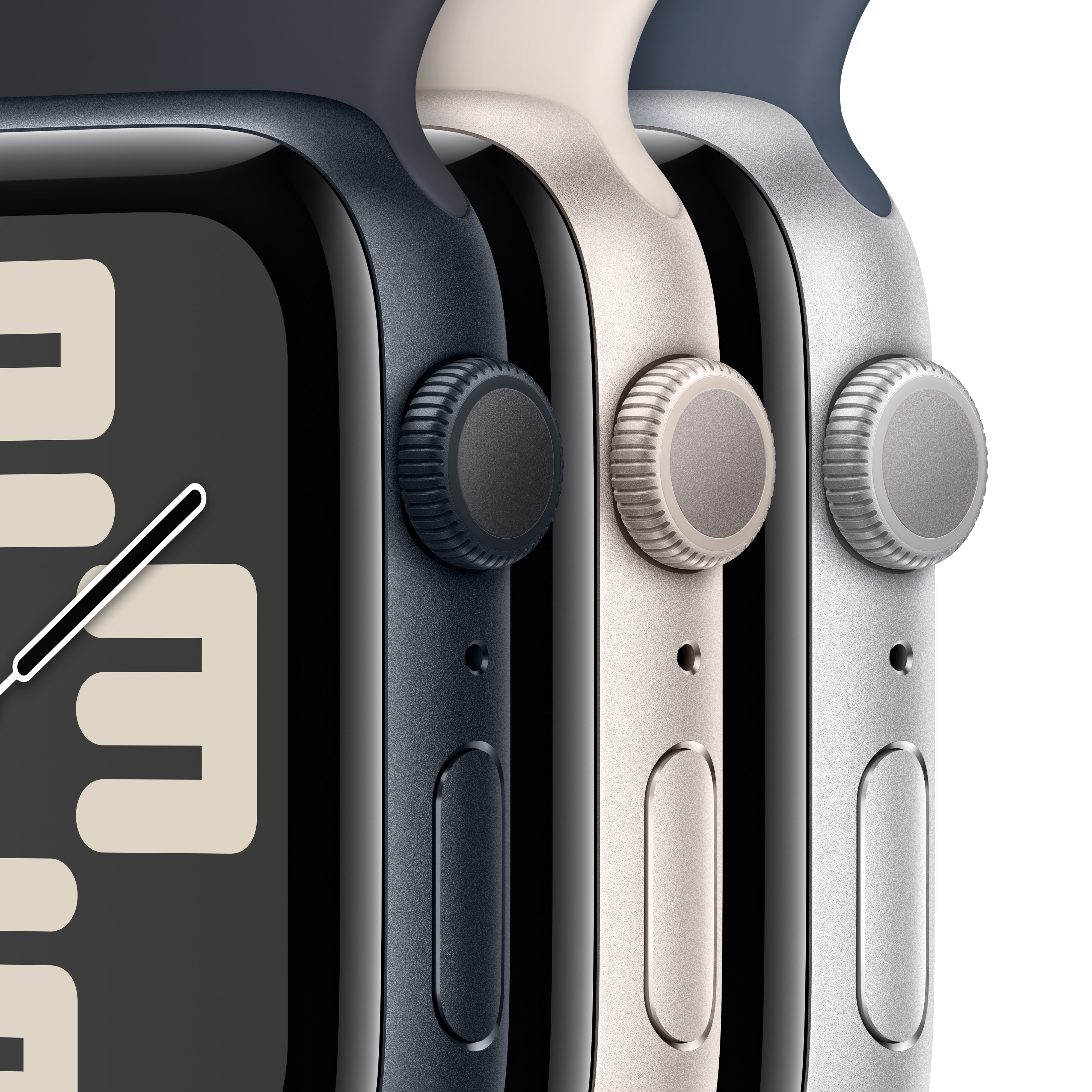 Apple - Smartwatch Apple Watch SE GPS 44mm Starlight Aluminium Case com Starlight Sport Band  (M/L)