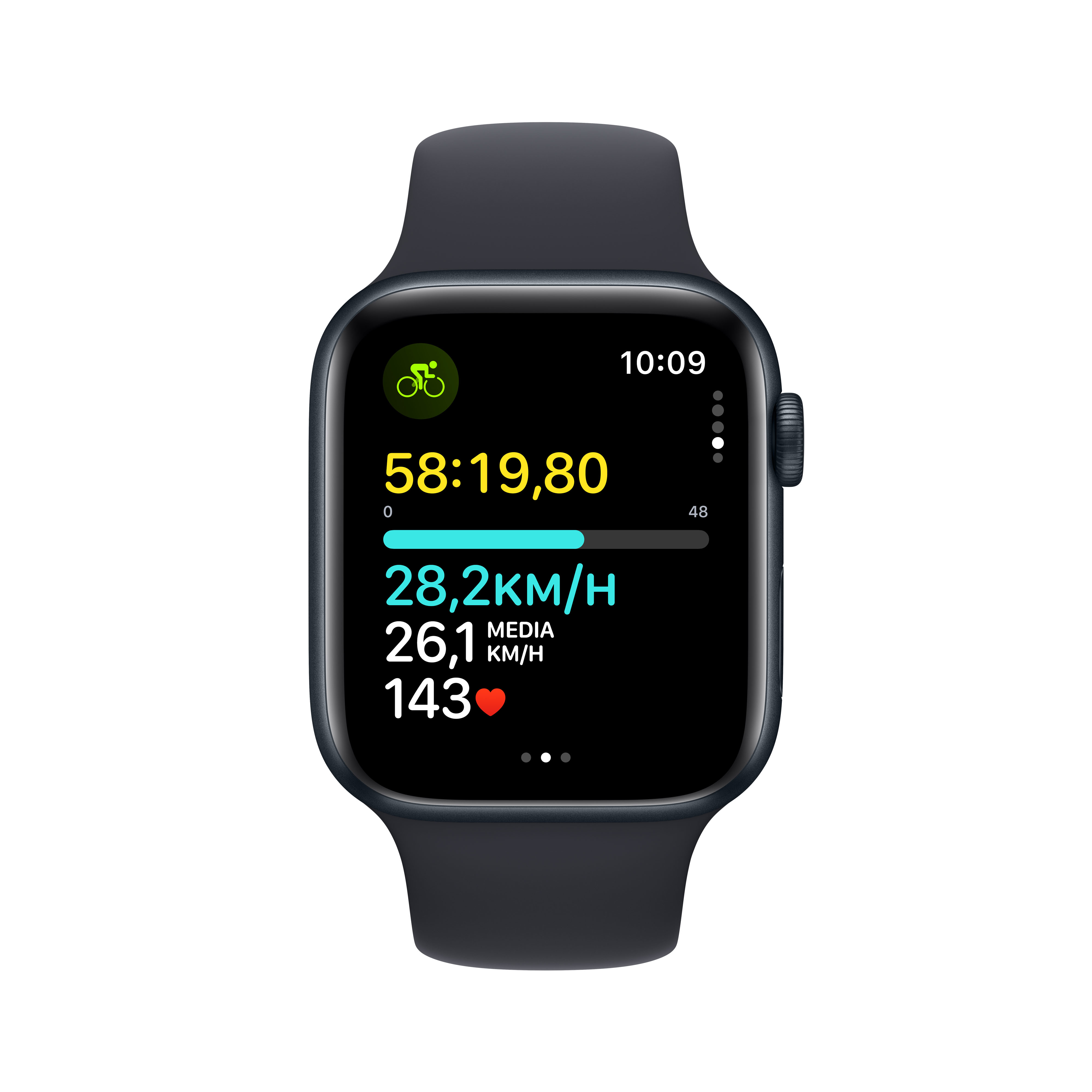 Apple - Smartwatch Apple Watch SE GPS 44mm Midnight Aluminium Case com Midnight Sport Band  (S/M)
