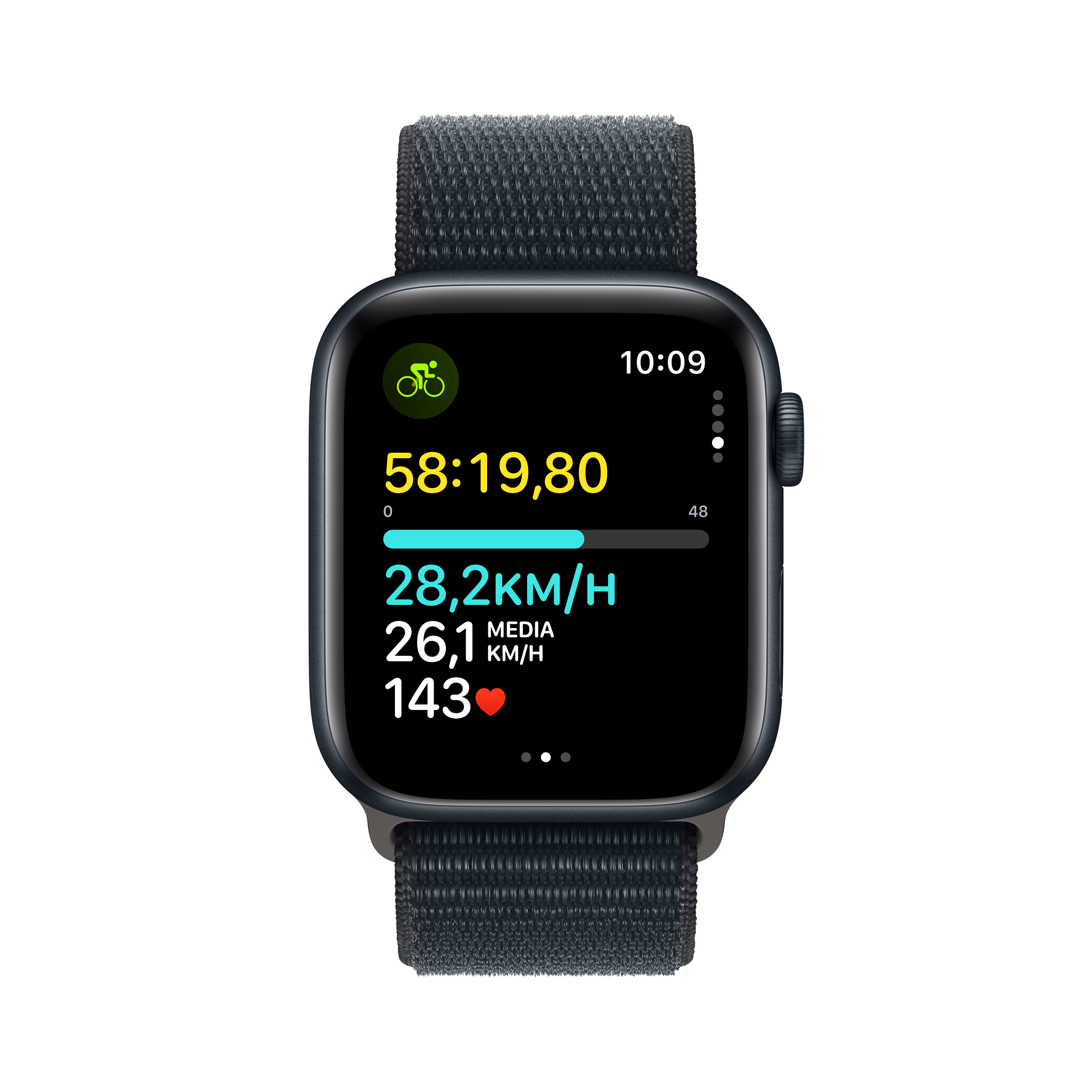 Apple - Smartwatch Apple Watch SE GPS 44mm Midnight Aluminium Case com Midnight Sport Loop
