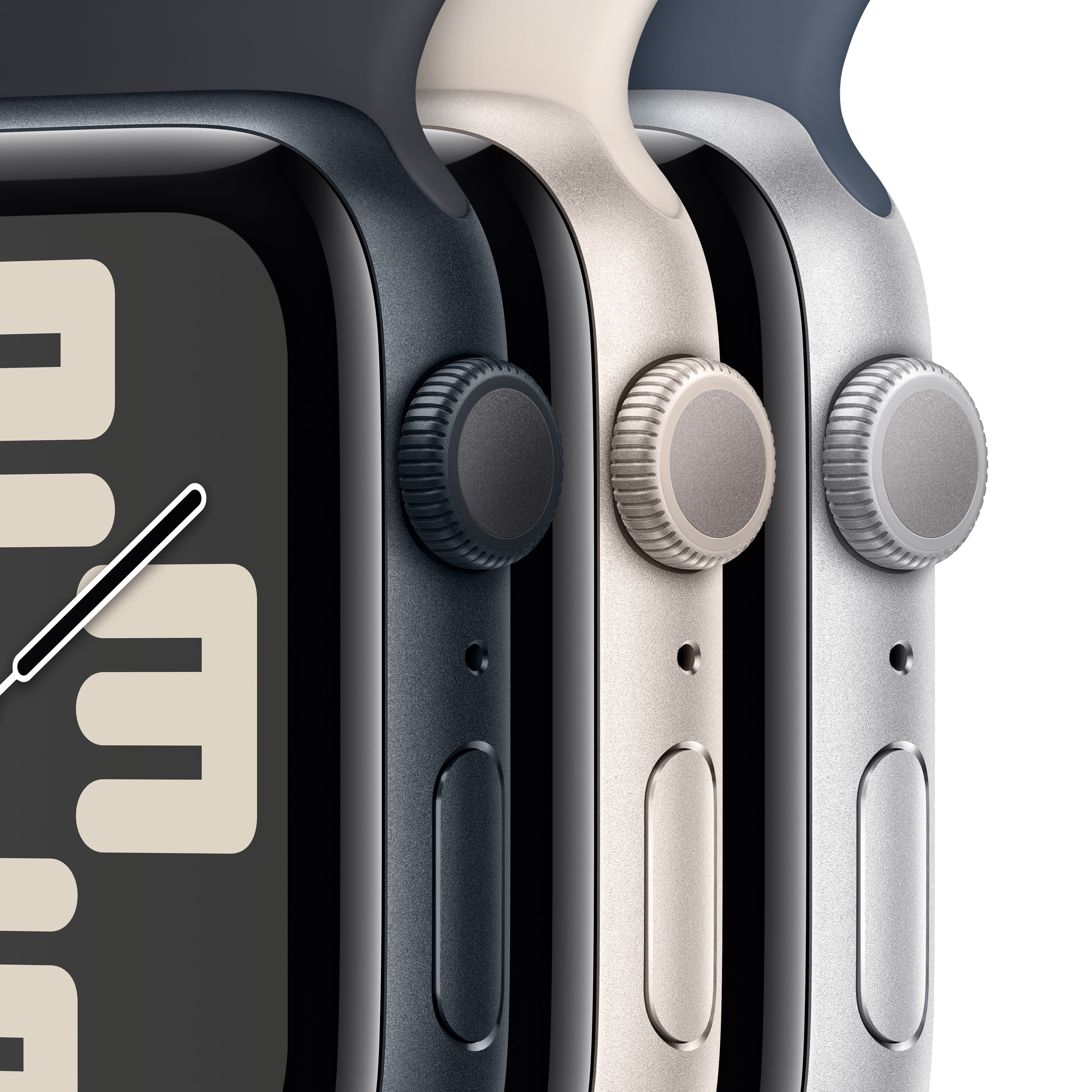 Apple - Smartwatch Apple Watch SE GPS 44mm Silver Aluminium Case com Storm Blue Sport Band  (S/M)