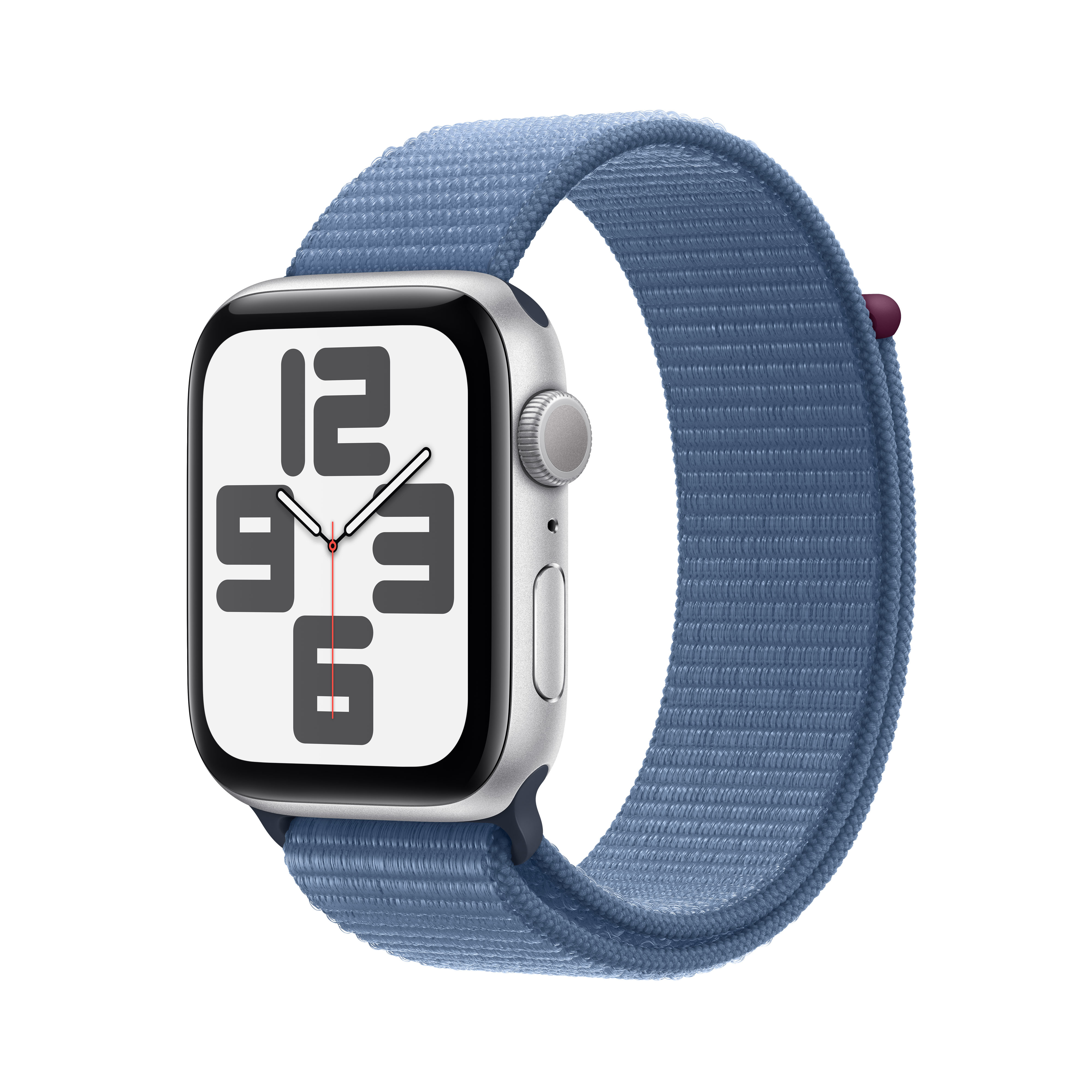 Smartwatch Apple Watch SE GPS 44mm Silver Aluminium Case com Winter Blue Sport Loop