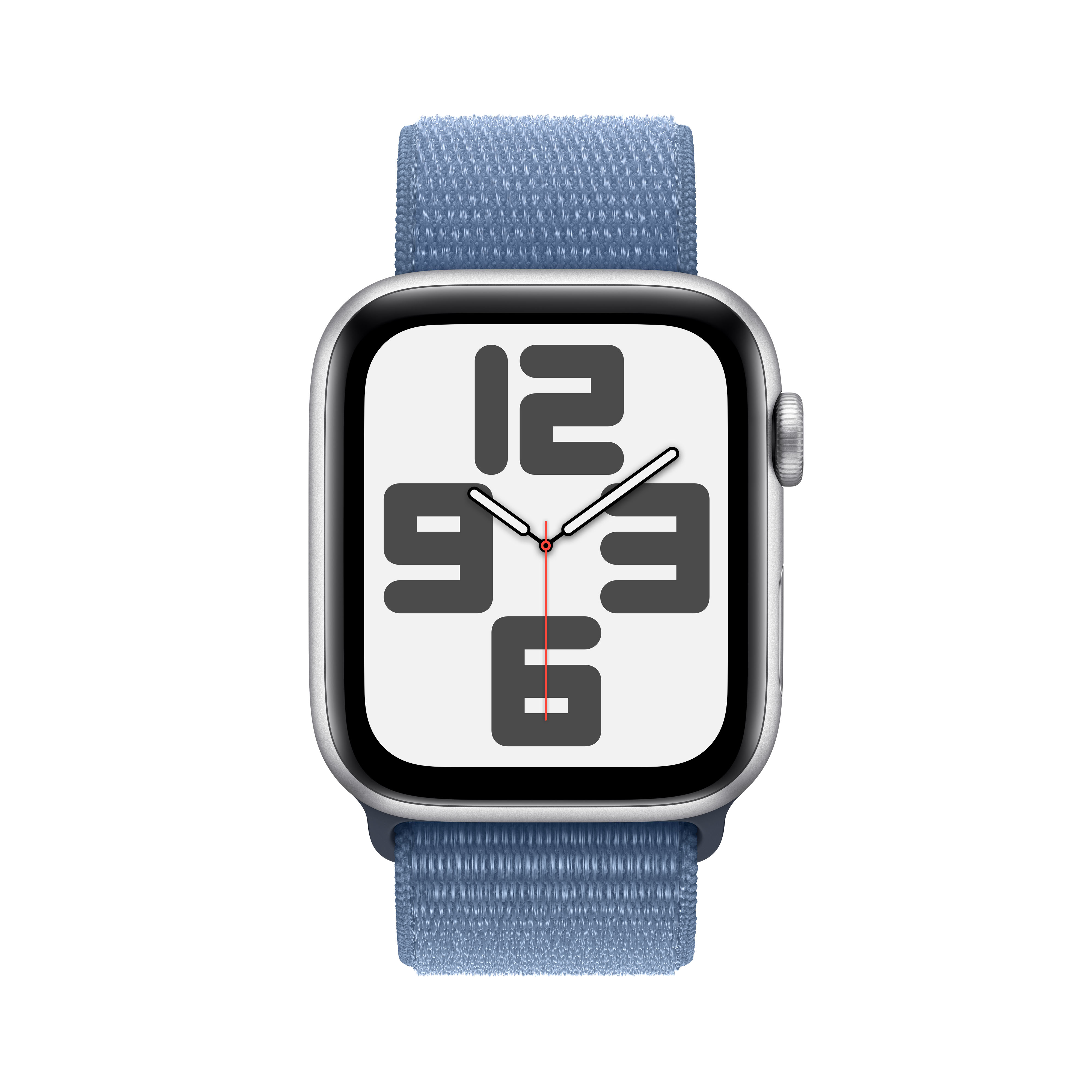 Apple - Smartwatch Apple Watch SE GPS 44mm Silver Aluminium Case com Winter Blue Sport Loop
