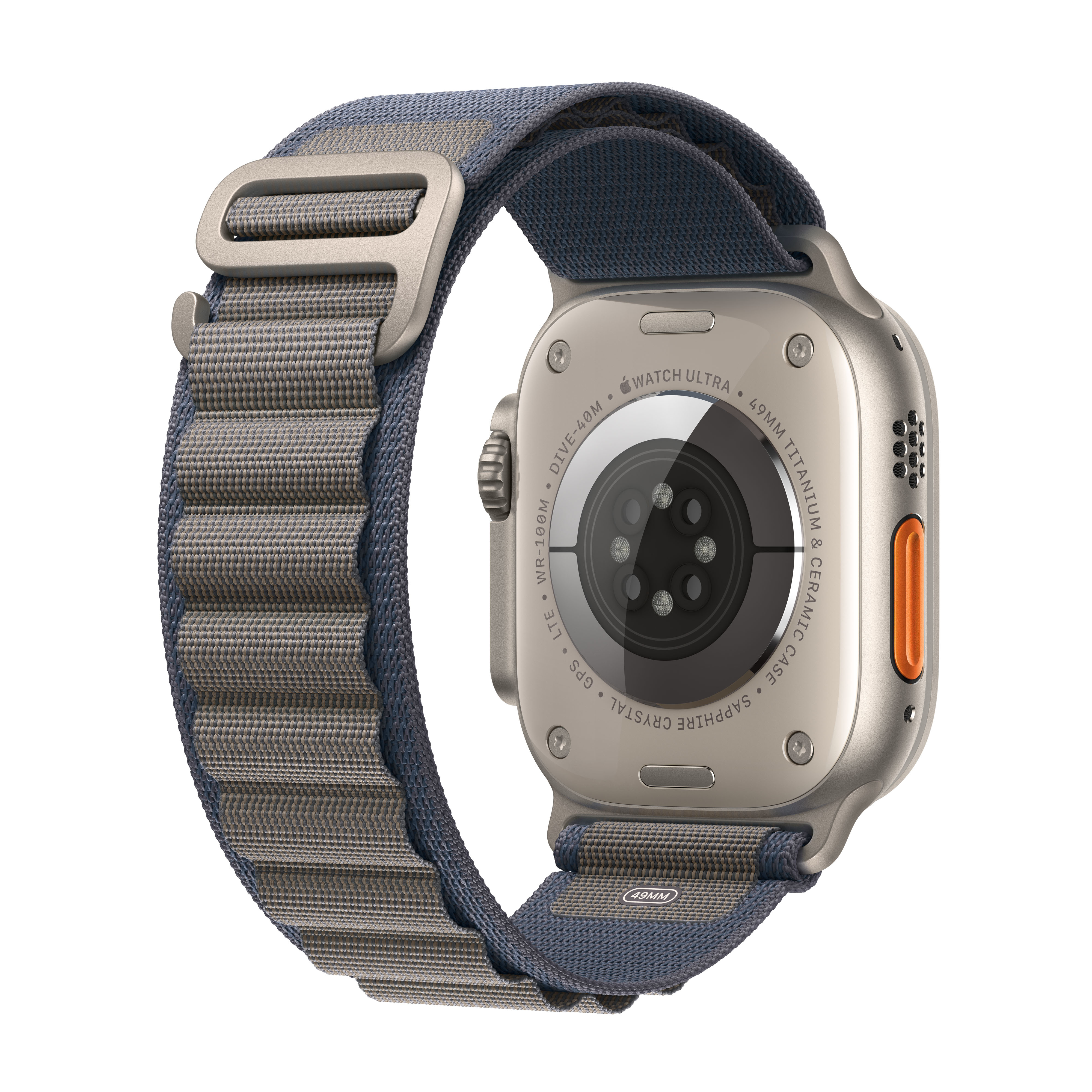Apple - Smartwatch Apple Watch Ultra 2 GPS + Cellular, 49mm Titanium Case com Blue Alpine Loop Small
