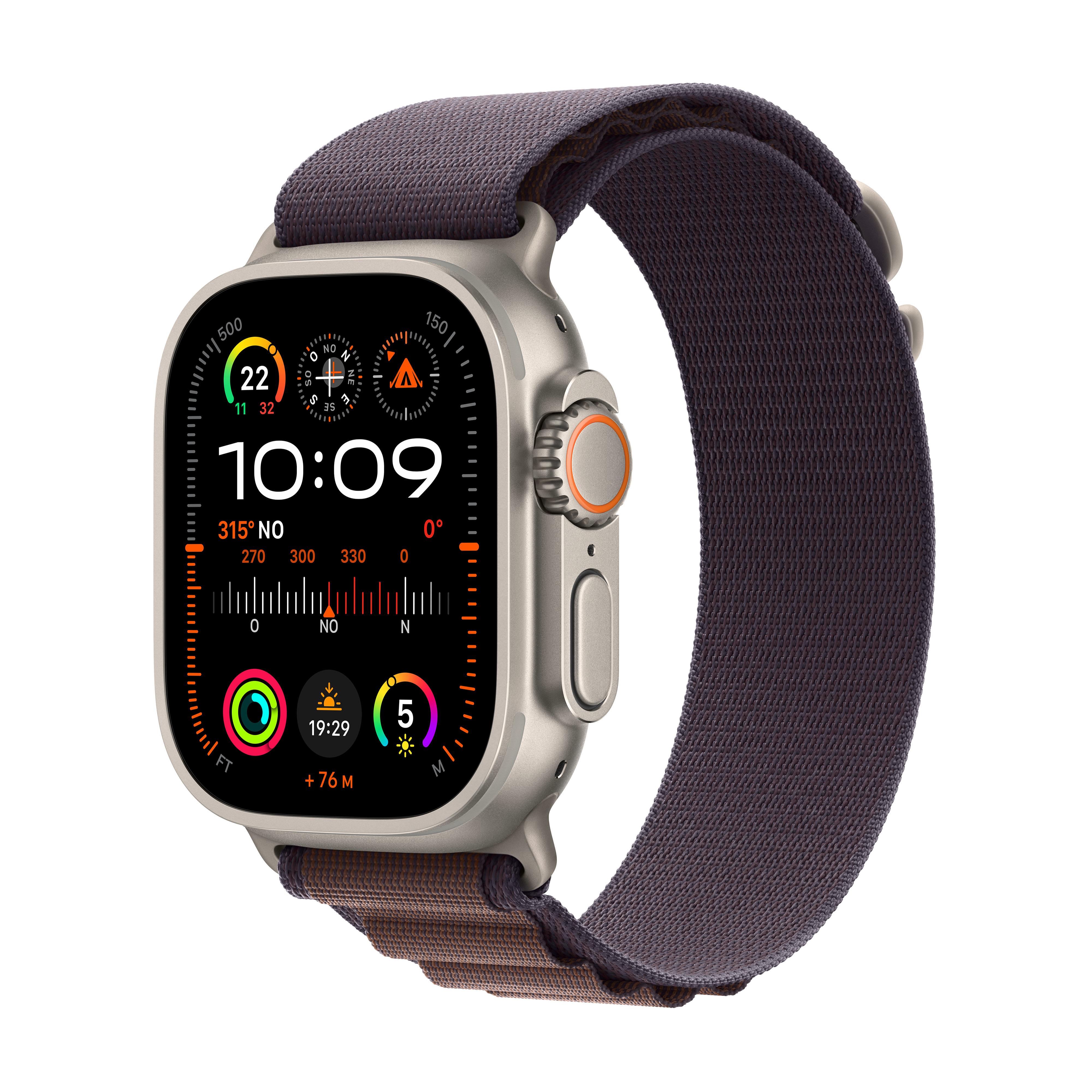 Smartwatch Apple Watch Ultra 2 GPS + Cellular 49mm Titanium Case com Indigo Alpine Loop Small