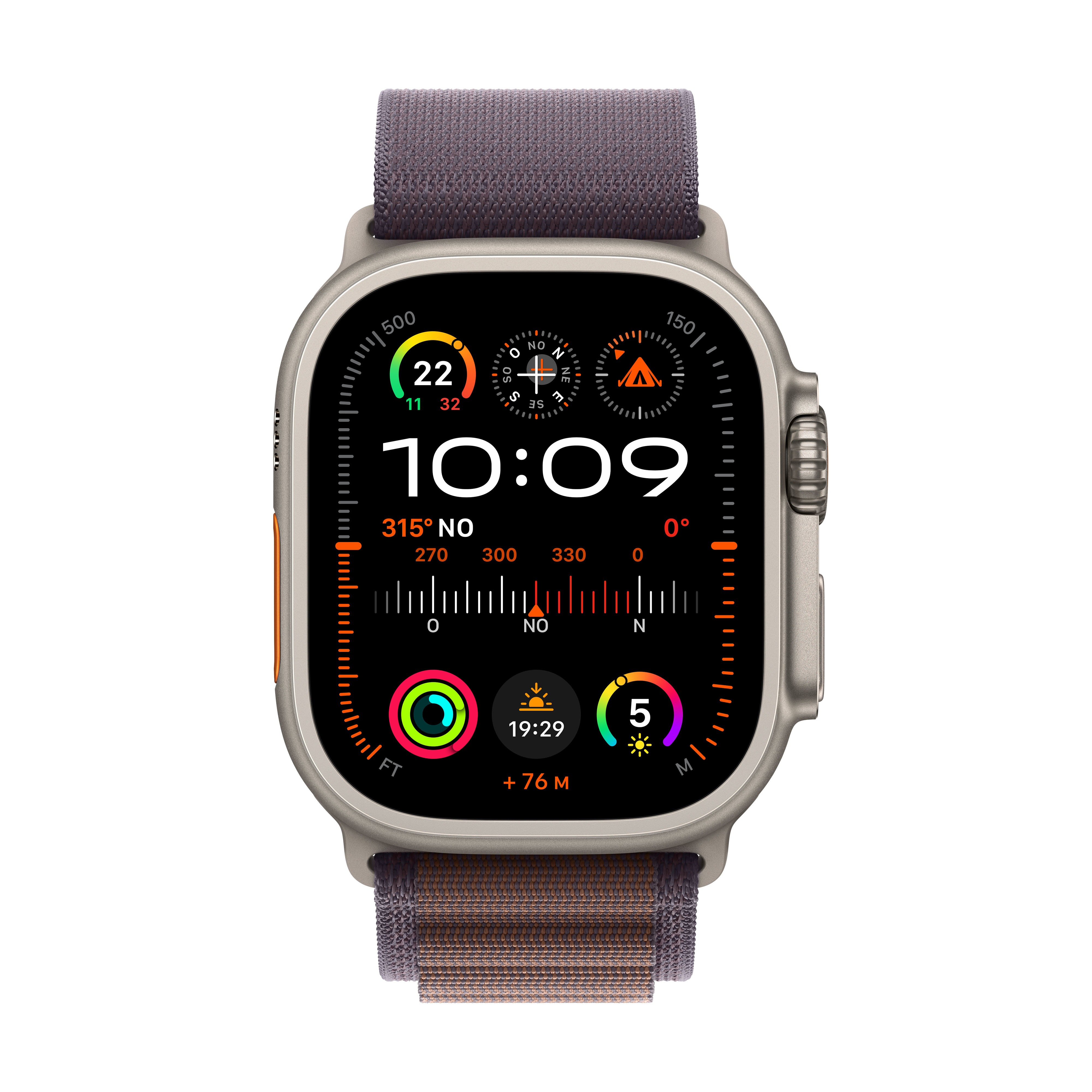 Apple - Smartwatch Apple Watch Ultra 2 GPS + Cellular, 49mm Titanium Case com Indigo Alpine Loop Medium